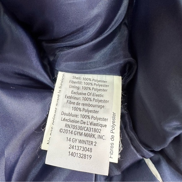 Gymboree Girls Navy White Polka Dot Sleeveless Zippered Puffer Vest - Sz M (7/8) - Picture 8 of 12